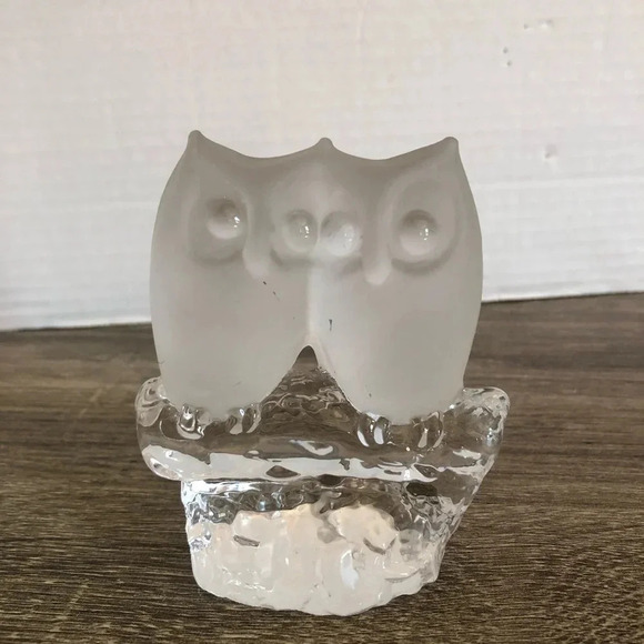 Vintage Reijmyre Sweden Owl Paperweight - Picture 6 of 10